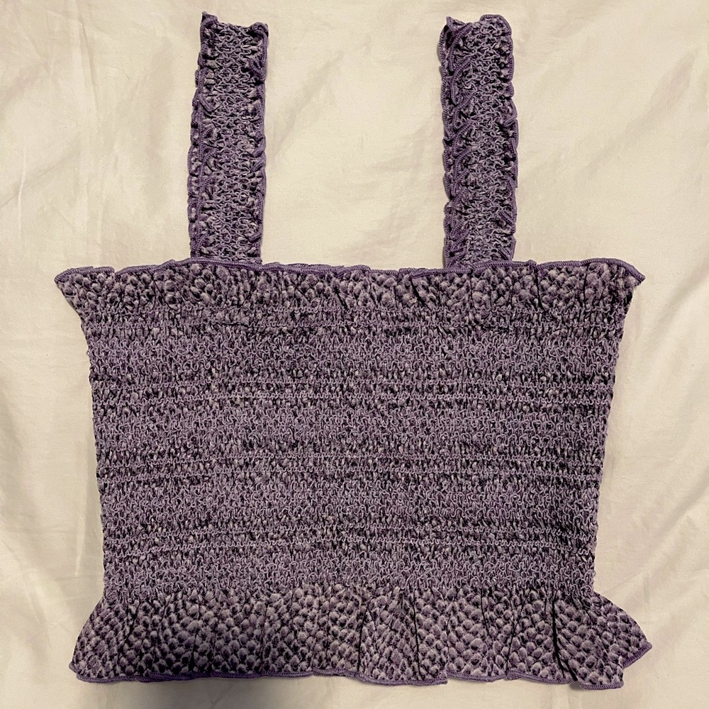 Small crinkly purple Buddylove tank